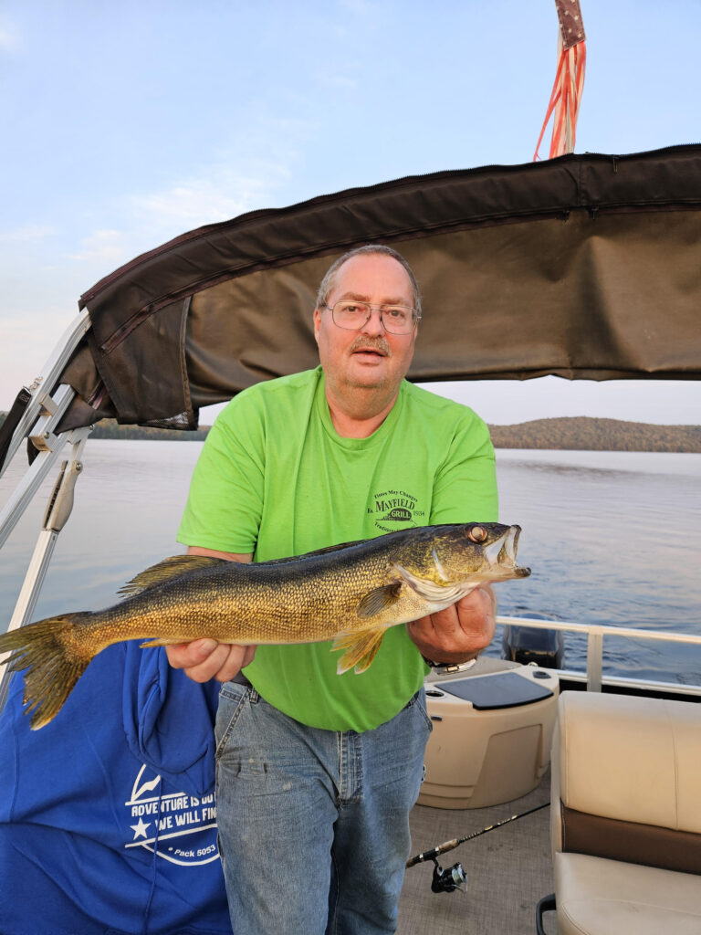 34 inch Walleye caught on July 31st. Fishing is great, biting like crazy.